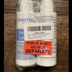 NEW Inverness Ear Care Solution / 4fl oz / Pierced Ear Care / 2 Pack